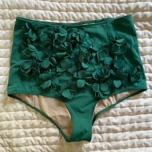 Kortni Jean Galapagos Green 3d Floral Bottoms
